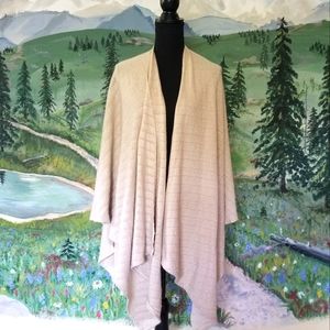 Mixit shawl cape wrap sparkle Tan Metallic Thread
